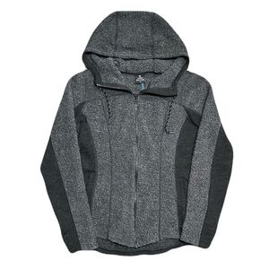 Kuhl Women's Kozet Gray Wool Blend Sherpa Hooded Long Sleeve Jacket Small